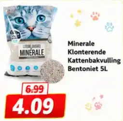 NH Market Minerale klonterende kattenbakvulling bentoniet aanbieding