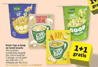 Albert Heijn Knorr Cup-a-Soup en Good snacks aanbieding