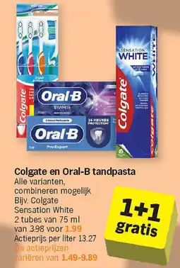 Albert Heijn Colgate en Oral-B tandpasta aanbieding