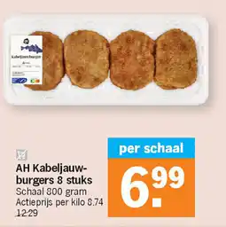 Albert Heijn AH Kabeljauw burgers aanbieding