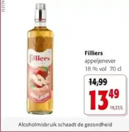 Colruyt Filliers appeljenever 18 % vol aanbieding