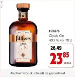 Colruyt Filliers Classic Gin 40,7 % vol aanbieding