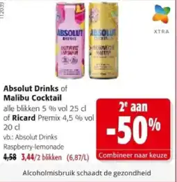 Colruyt Absolut Drinks Raspberry-lemonade aanbieding