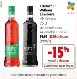 Colruyt Eristoff vodka Watermelon 18 % vol aanbieding