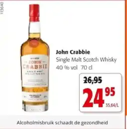 Colruyt John Crabbie Single Malt Scotch Whisky 40 % vol aanbieding