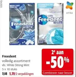 Colruyt Freedent White Strong Mint 5 x 10 stuks aanbieding