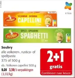 Colruyt Soubry Volkoren capellini aanbieding