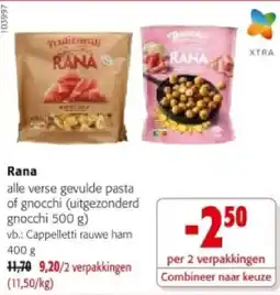 Colruyt Rana Cappelletti rauwe ham aanbieding