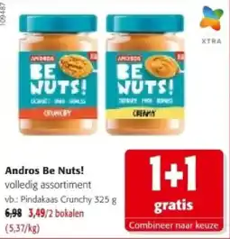 Colruyt Andros Be Nuts! Pindakaas Crunchy aanbieding