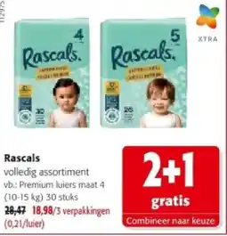 Colruyt Rascals Premium luiers maat 4 (10-15 kg) 30 stuks aanbieding