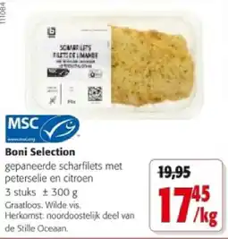Colruyt Boni Selection gepaneerde scharfilets met peterselie en citroen 3 stuks ± aanbieding