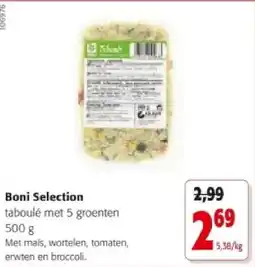 Colruyt Boni Selection taboulé met 5 groenten aanbieding
