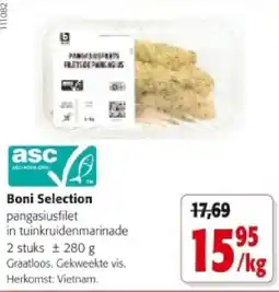 Colruyt Boni Selection pangasiusfilet in tuinkruidenmarinade 2 stuks ± aanbieding