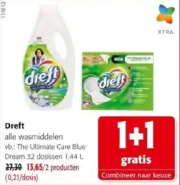 Colruyt Dreft The Ultimate Care Blue Dream 32 dosissen aanbieding