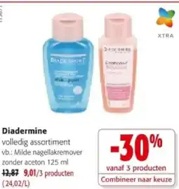 Colruyt Diadermine Milde nagellakremover zonder aceton aanbieding