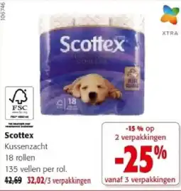 Colruyt Scottex Kussenzacht 18 rollen aanbieding