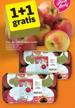 Albert Heijn Pink Lady PinKids appels 8 stuks aanbieding