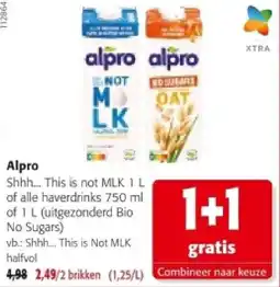 Colruyt Alpro Shhh...This is Not MLK halfvol aanbieding