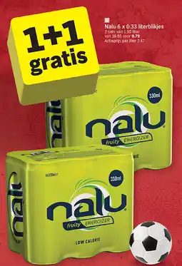 Albert Heijn Nalu 6 x 0.33 literblikjes aanbieding