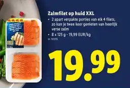 Lidl Zalmfilet op huid XXL aanbieding