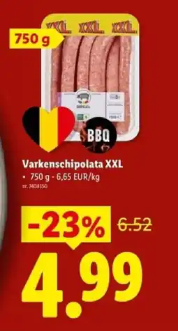 Lidl Varkenschipolata XXL aanbieding
