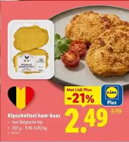 Lidl Kipschnitzel ham kaas aanbieding