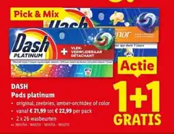 Lidl Dash pods platinum aanbieding