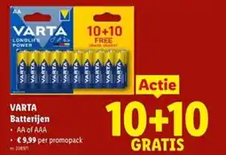 Lidl VARTA Batterijen aanbieding