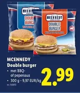 Lidl Mcennedy double burger aanbieding