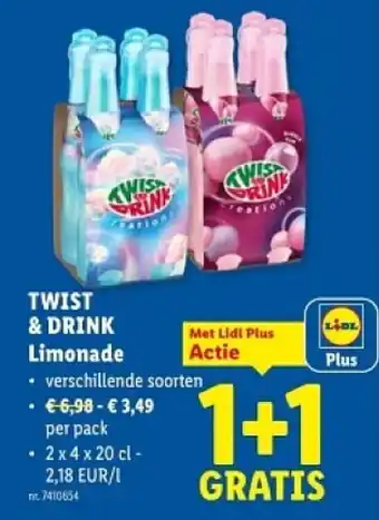 Lidl Twist & drink limonade aanbieding