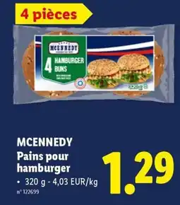 Lidl Mcennedy Pains Pour Hamburger aanbieding