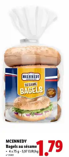 Lidl Mcennedy Bagels Au Sésame aanbieding