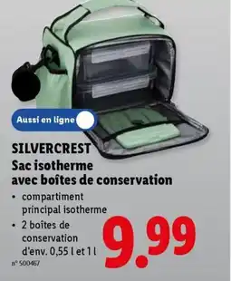 Lidl Silvercrest sac isotherme sassa isotherme avec boîtes de conservation aanbieding