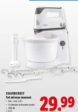 Lidl Silvercrest set mixeur manuel aanbieding