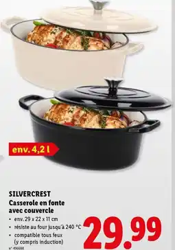 Lidl Silvercrest casserole en fonte avec couvercle aanbieding
