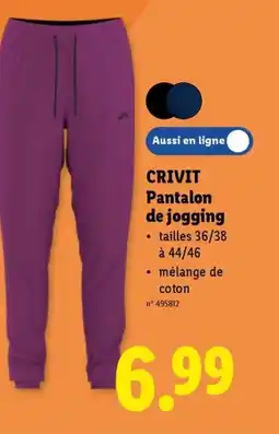 Lidl Crivit pantalon de jogging aanbieding