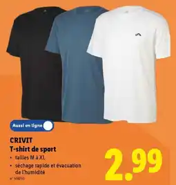 Lidl Crivit t-shirt de sport aanbieding