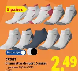 Lidl Crivit Chaussettes de sport aanbieding