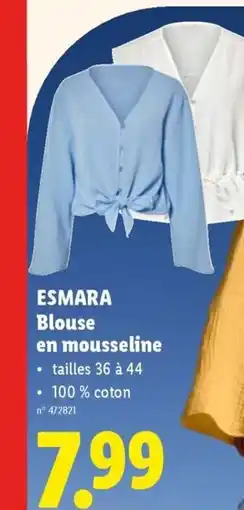 Lidl Esmara blouse en mousseline aanbieding