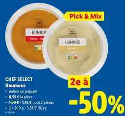 Lidl Chof select Houmous aanbieding