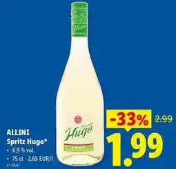 Lidl Allini spritz hugo aanbieding