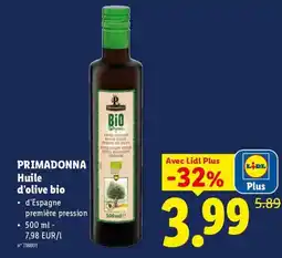 Lidl Primadonna huile d'olive bio aanbieding