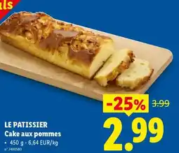 Lidl Le patissier cake aux pommes aanbieding