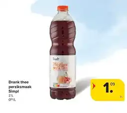 Carrefour Drank thee perziksmaak simpl aanbieding