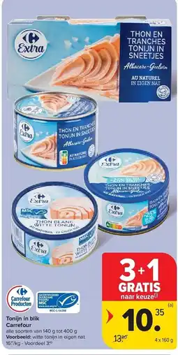 Carrefour Tonijn in blik carrefour aanbieding
