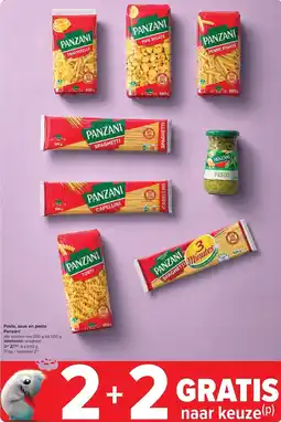 Carrefour Pasta, saus en pesto Panzani aanbieding