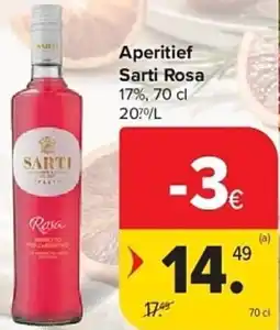 Carrefour Aperitief Sarti Rosa aanbieding