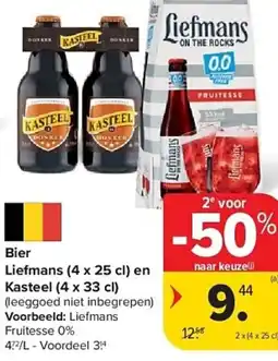 Carrefour Bier Liefmans en Kasteel aanbieding