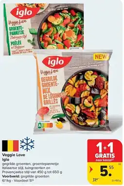 Carrefour Veggie Love Iglo aanbieding