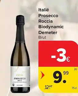 Carrefour Italië Prosecco Roccia Biodynamic Demeter aanbieding